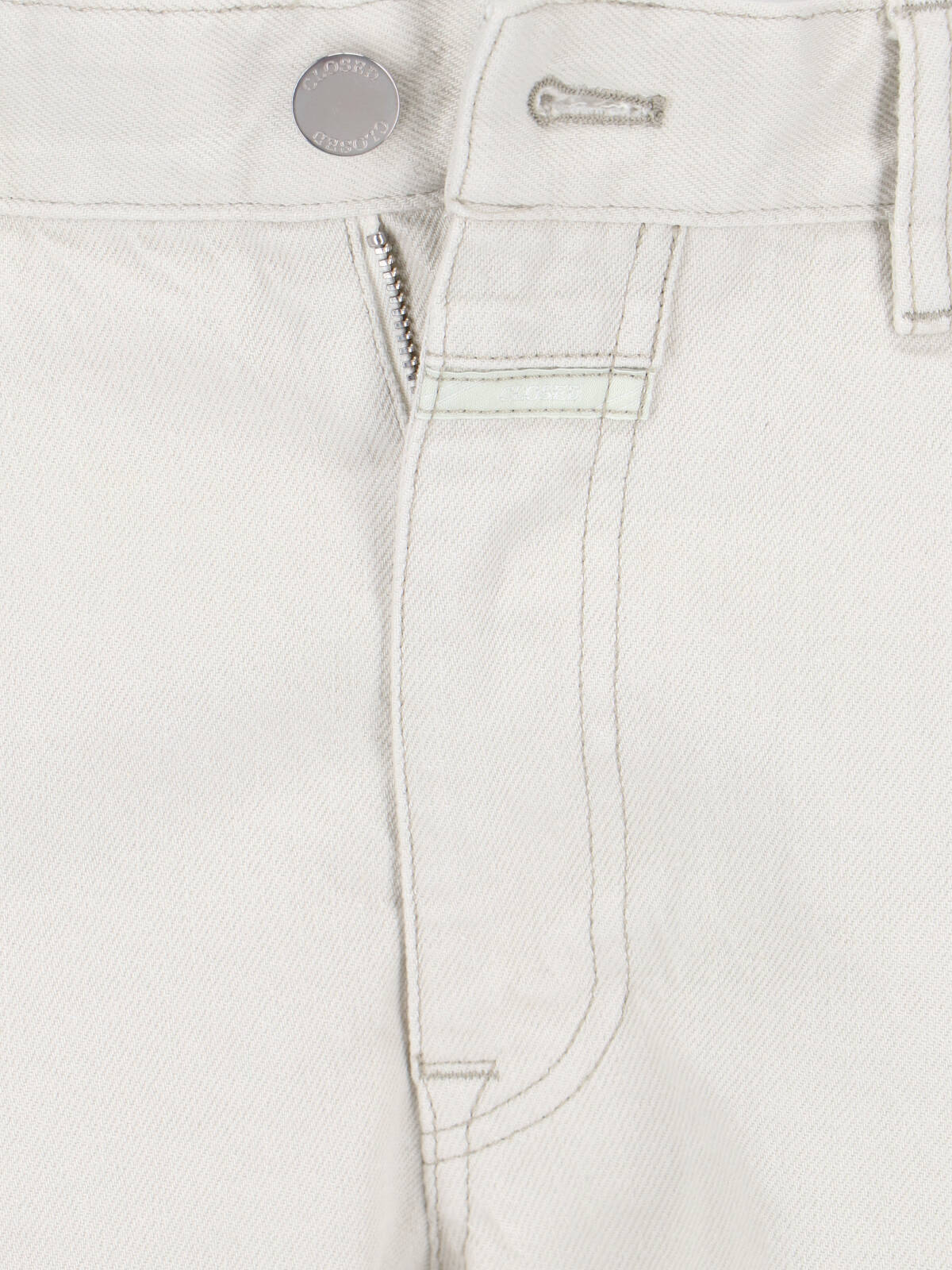Grey Straight-Leg Cotton Denim Jeans