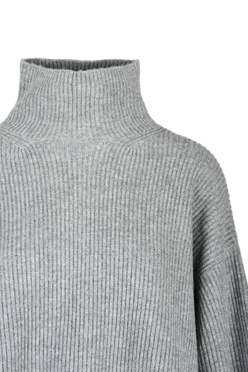 Oversized Turtleneck Sweater - Grey