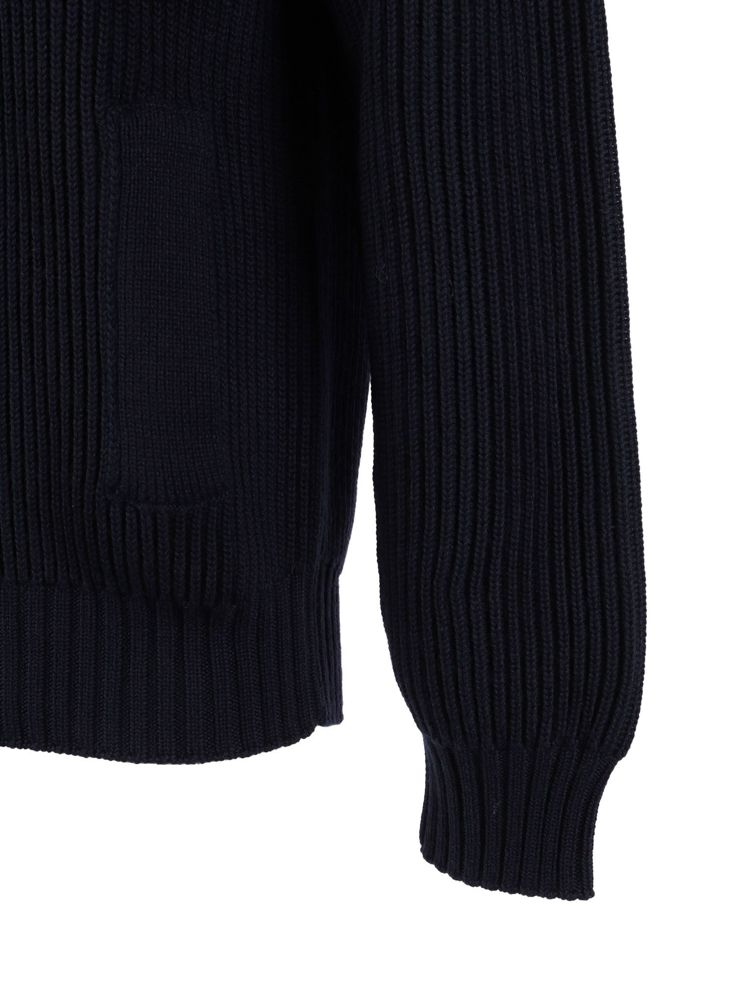 Navy Blue Fine Merino Cardigan