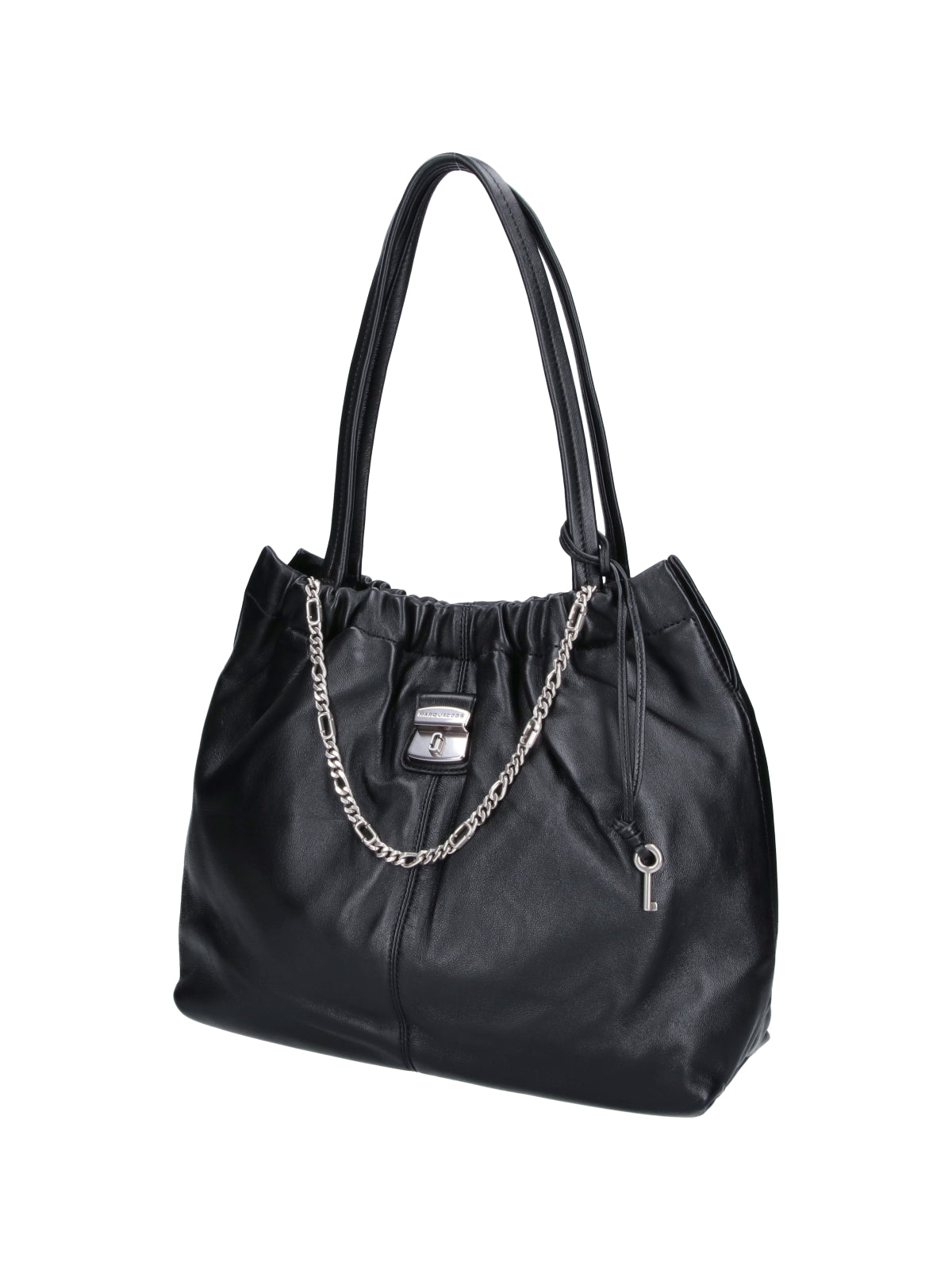 Black The Christina Gathered Lambskin Tote