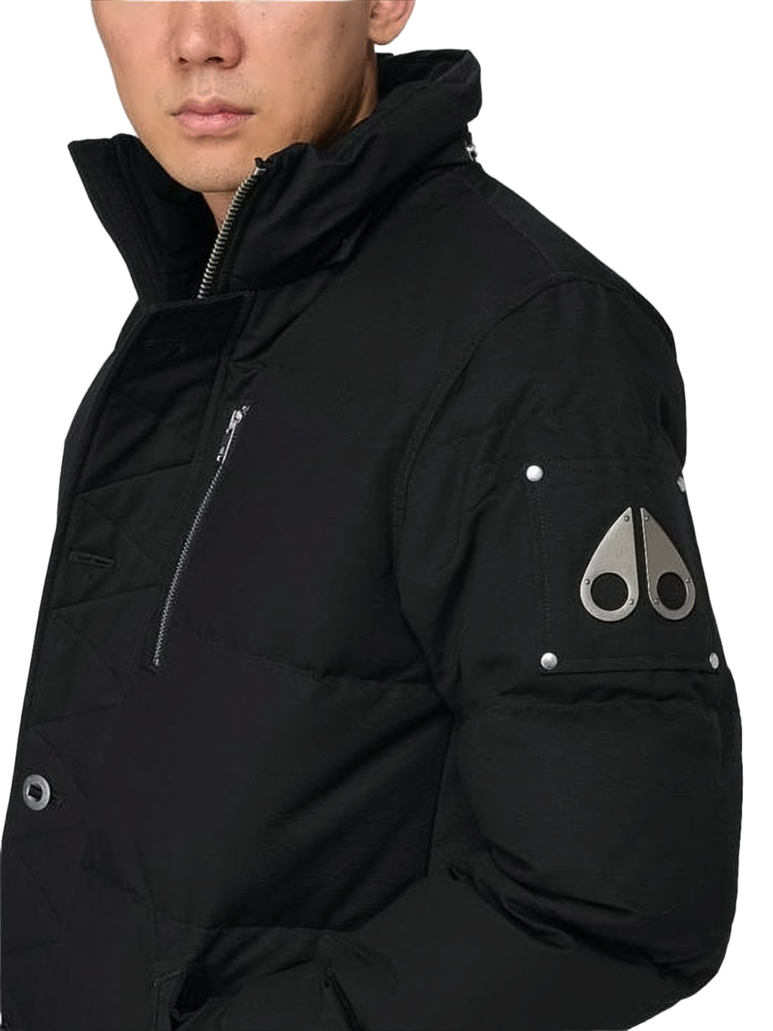 Quilted Down Jacket with Detachable Hood