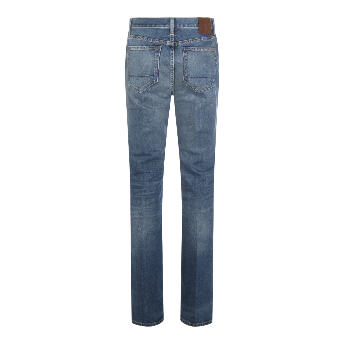 Mid-Rise Straight Cut Jeans