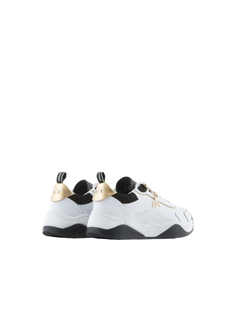 White Lace-Up Sneakers