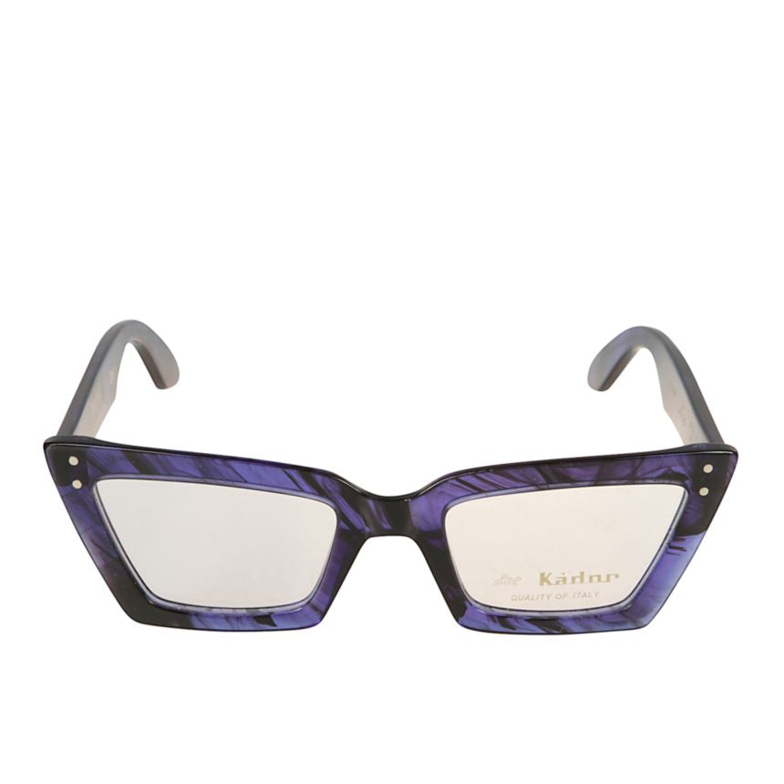 Alexa Angular Rectangular Frame Sunglasses with Marbled Design