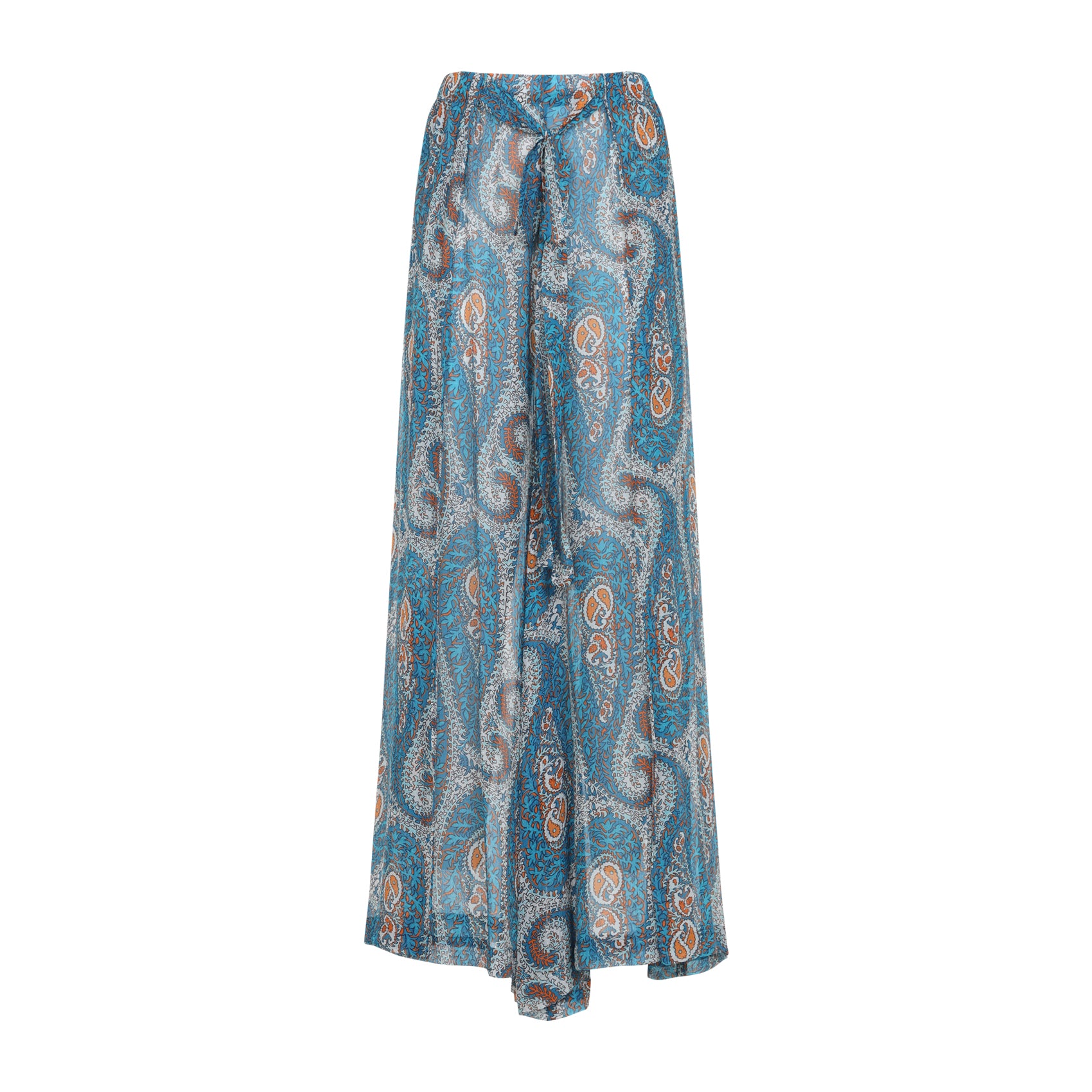 Wide Leg Pants with Self-Tie Belt