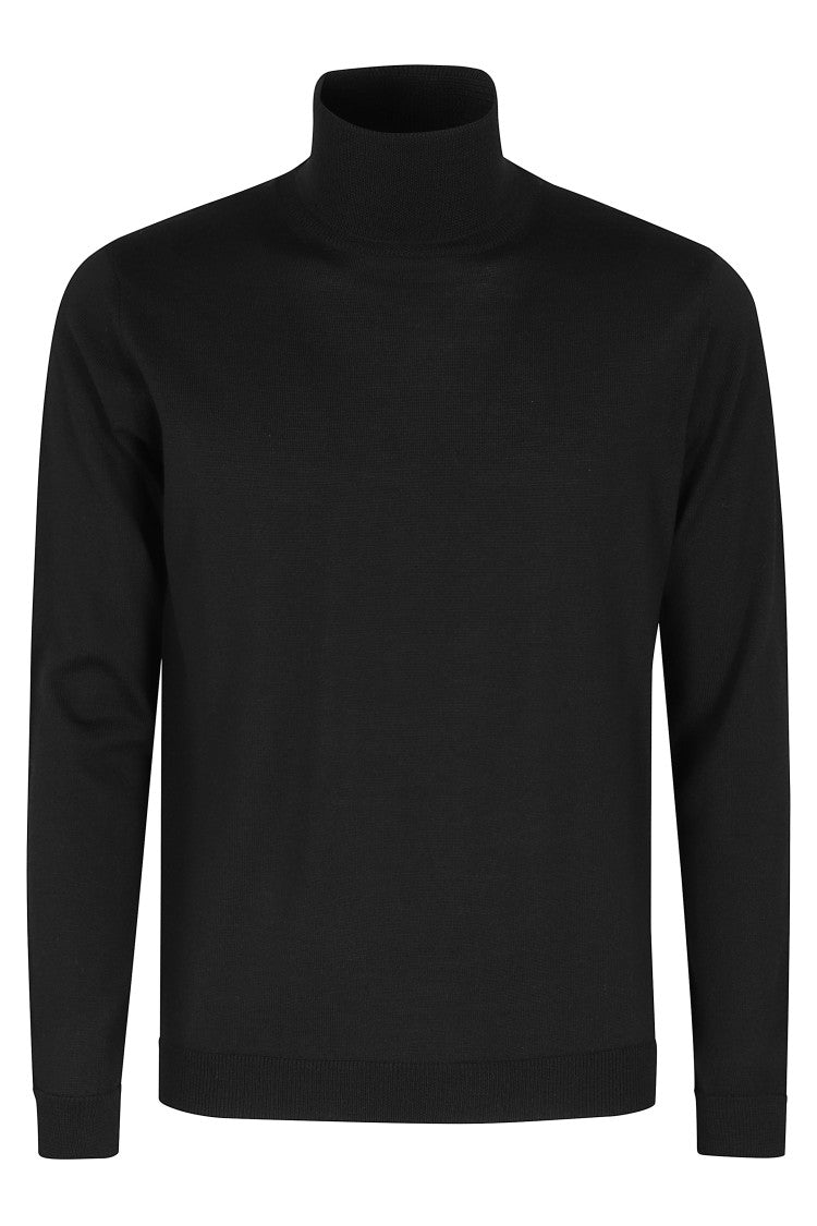 Fitted Turtleneck Sweater In Merino Wool