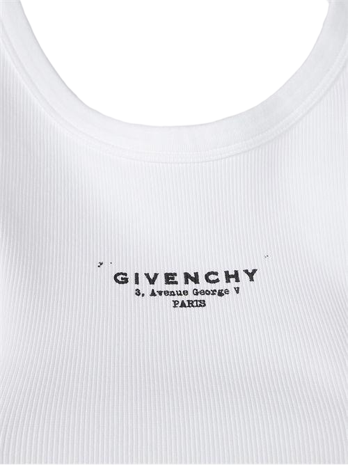 Ribbed Tank Top With Round Neckline