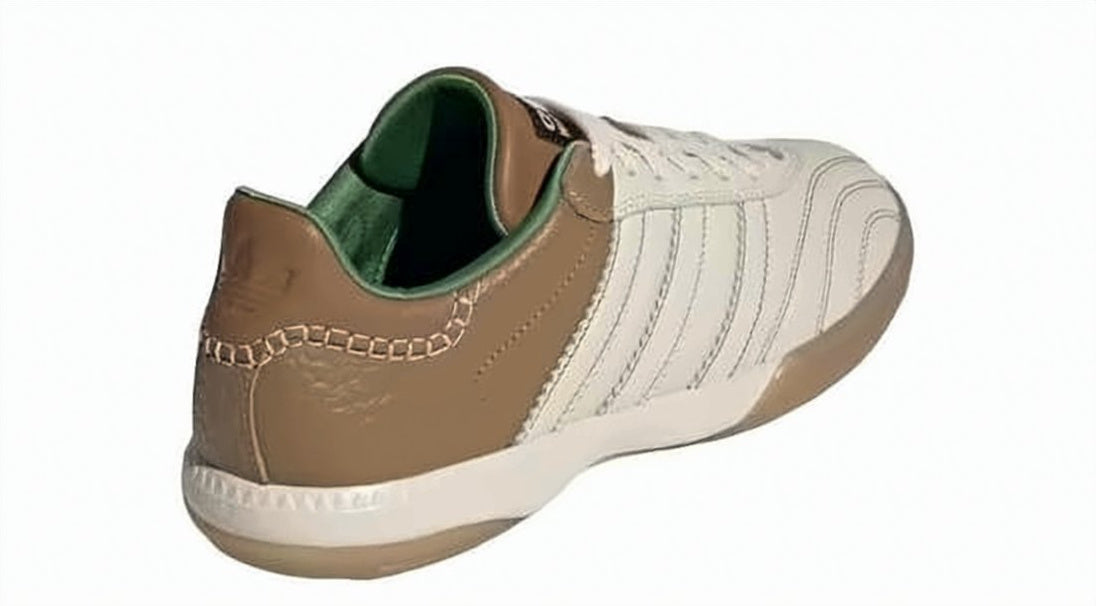 Low-Top Cream and Brown Leather Sneakers