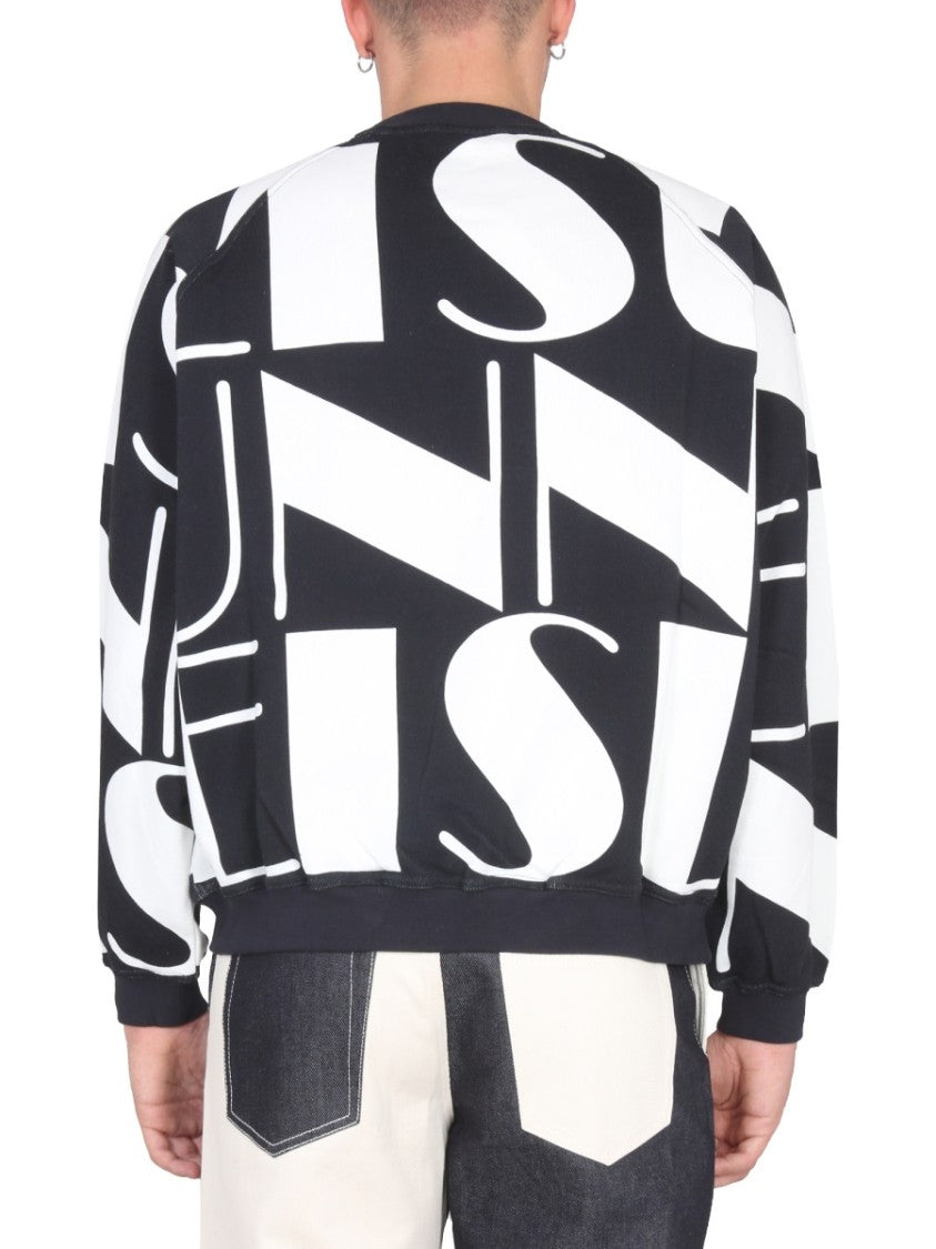 Oversized Graphic Print Crewneck Sweatshirt
