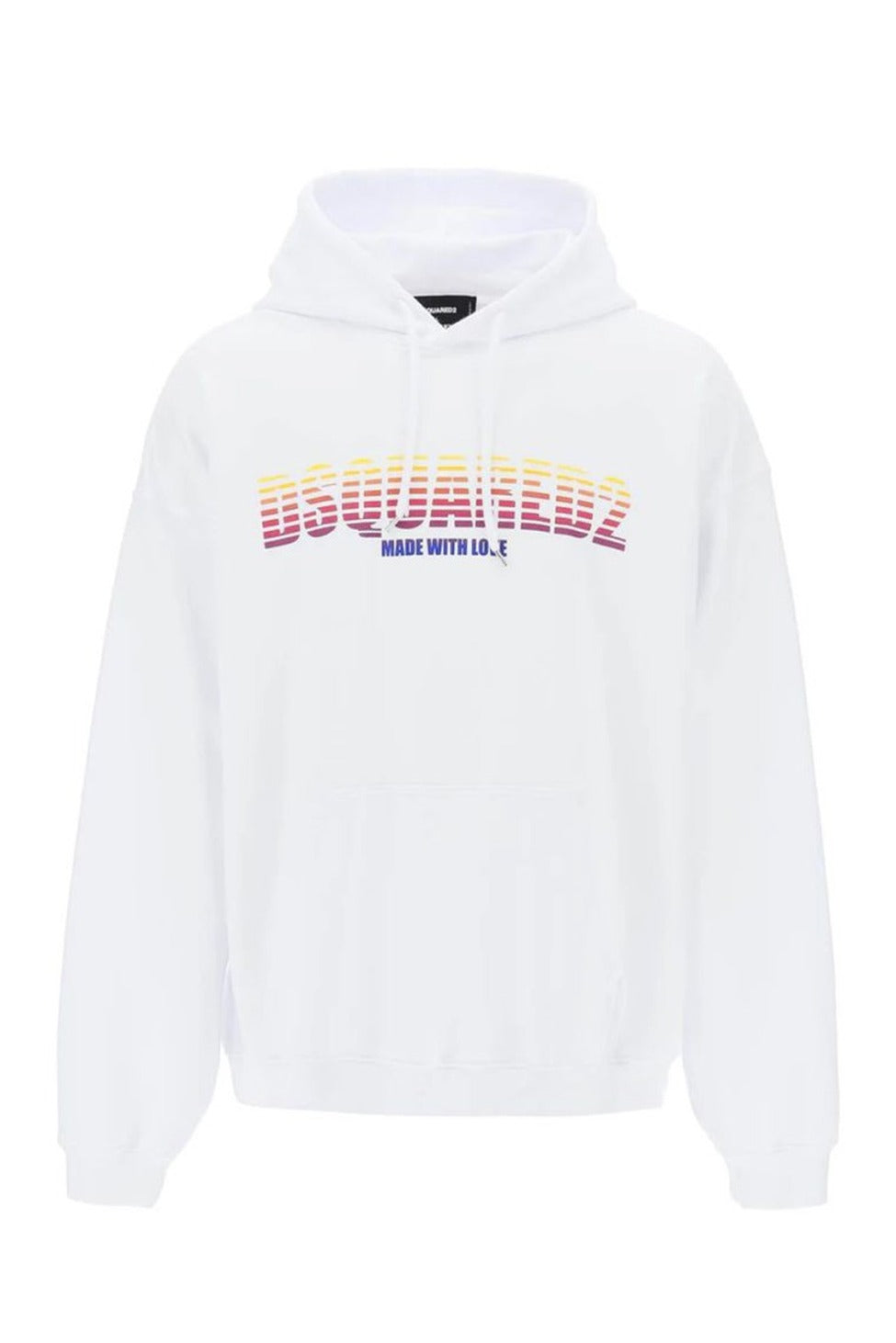 Casual Cotton Hoodie With Bold Logo And Relaxed Fit