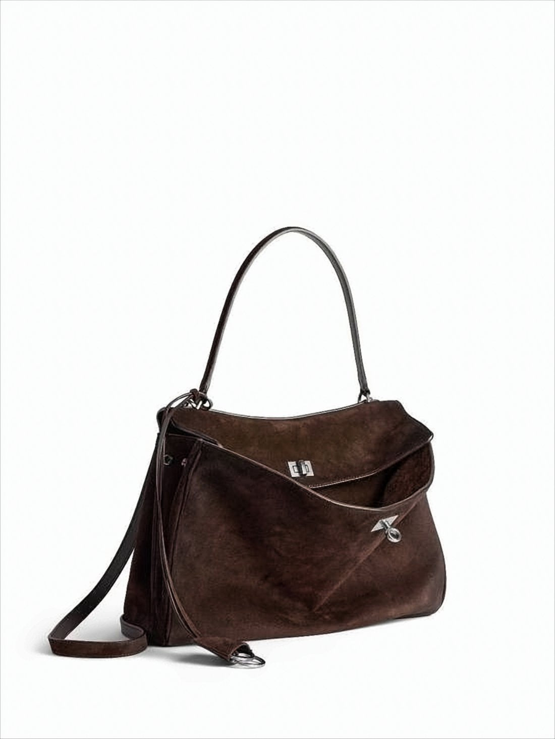 Structured Brown Calf Leather Tote Bag