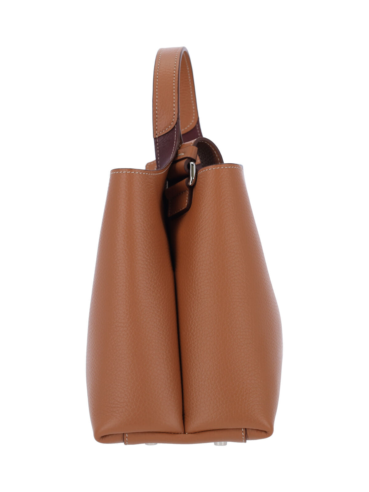 Small Handbag In Brown Hammered Calfskin