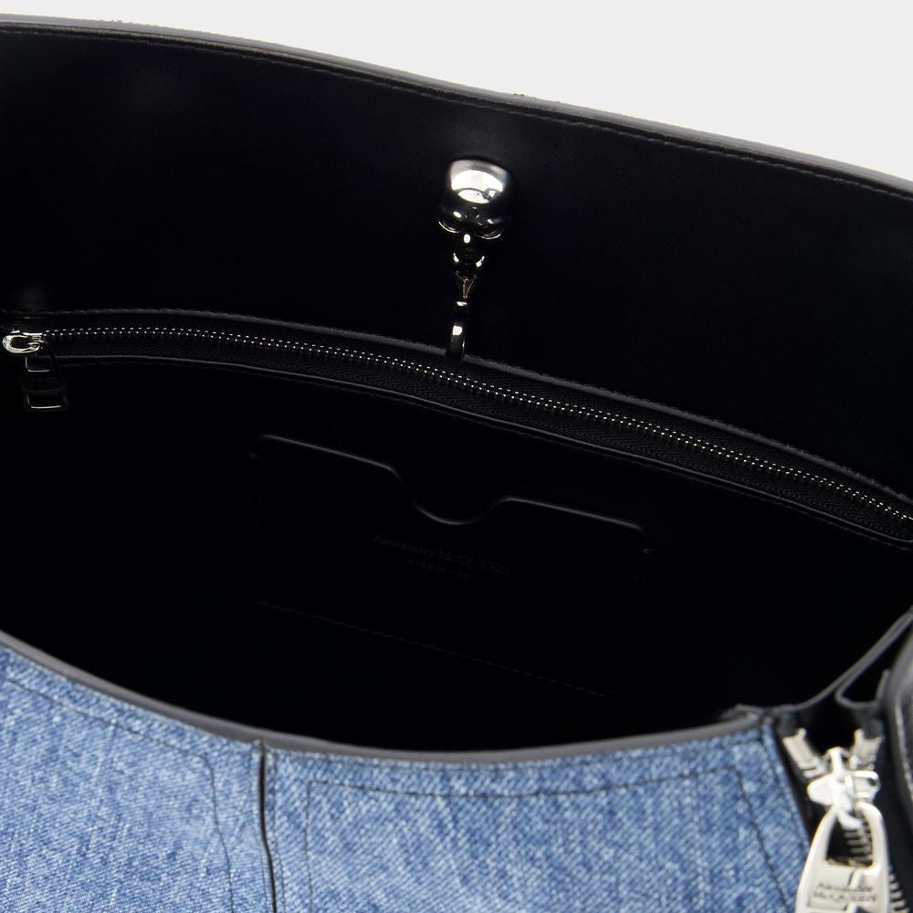 The Skull Hobo Bag - Denim - Blue