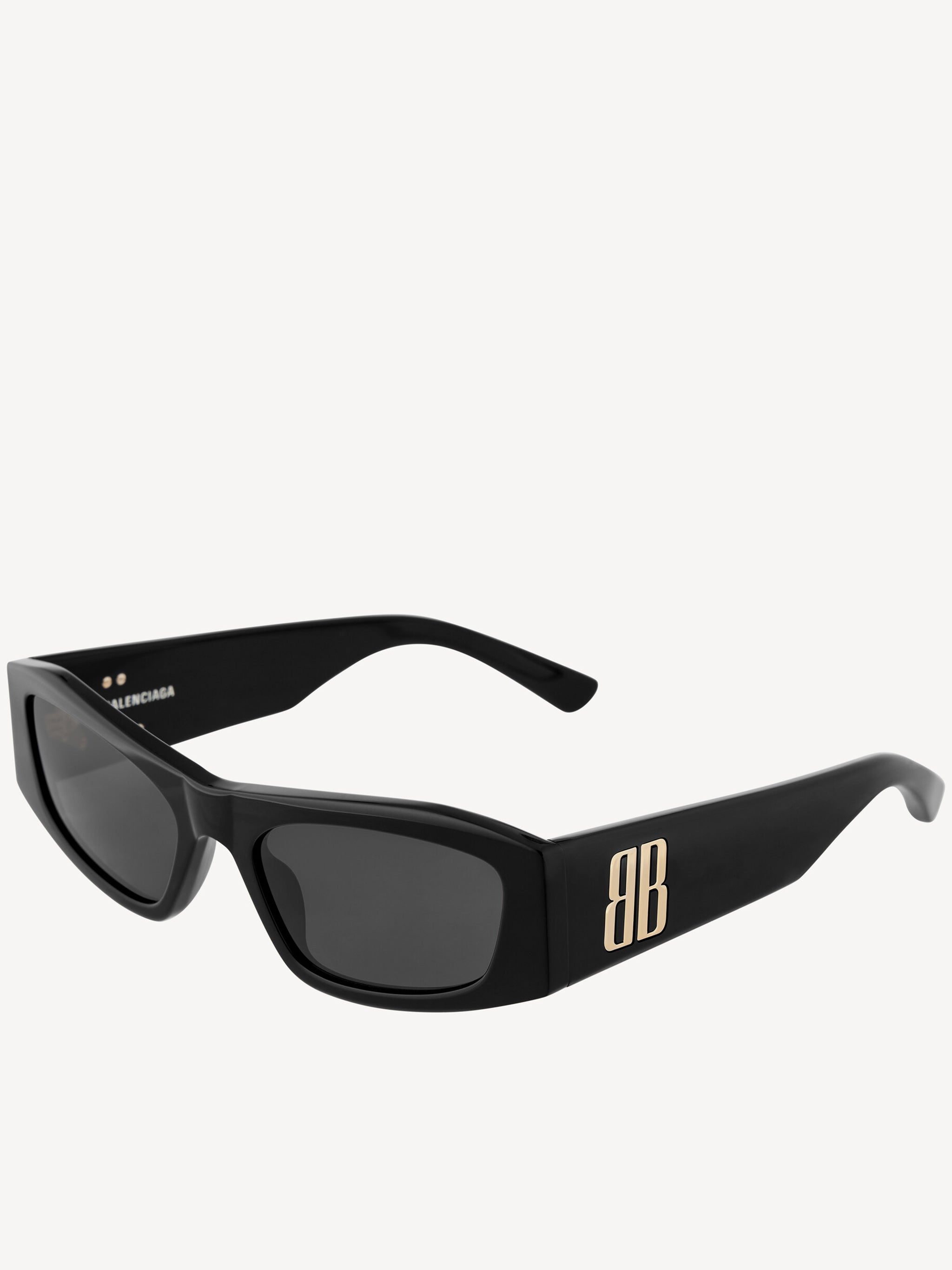 Black Occhiali Rectangular Logo Sunglasses