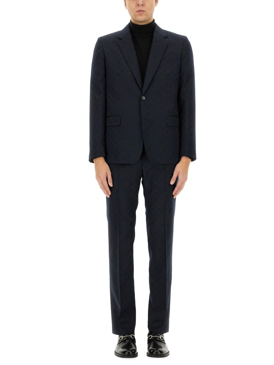 Textured Wool Jacquard Dress with Tailored Silhouette