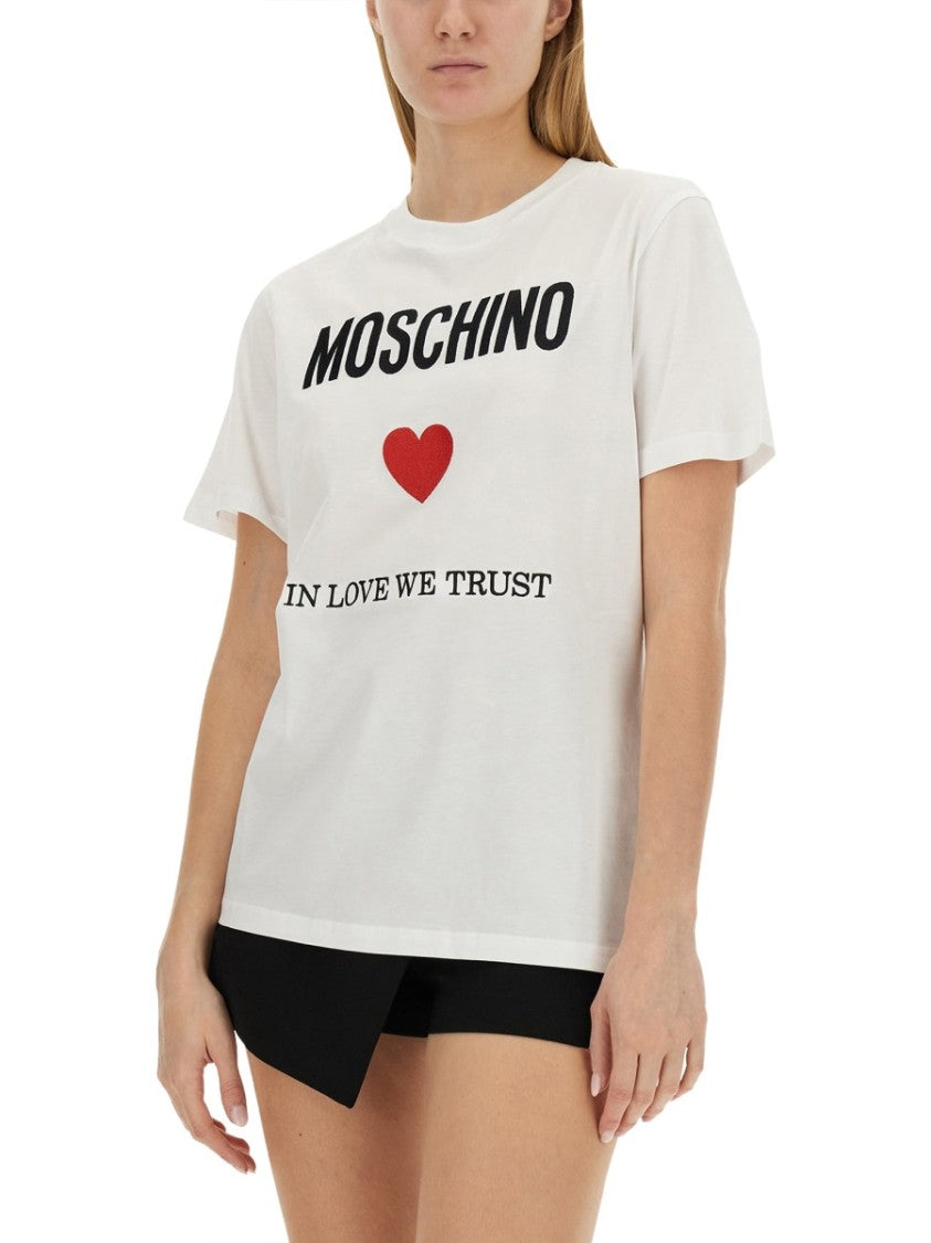 Logo Heart Motif T-Shirt With Bold Design