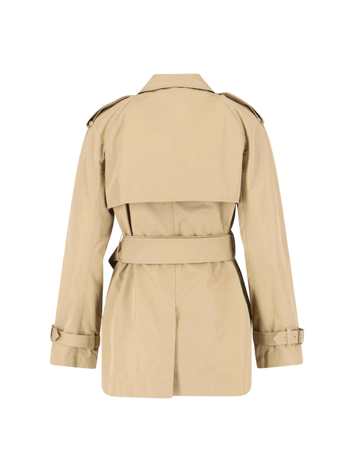 Beige Belgravia Double-Breasted Cotton Trench Coat