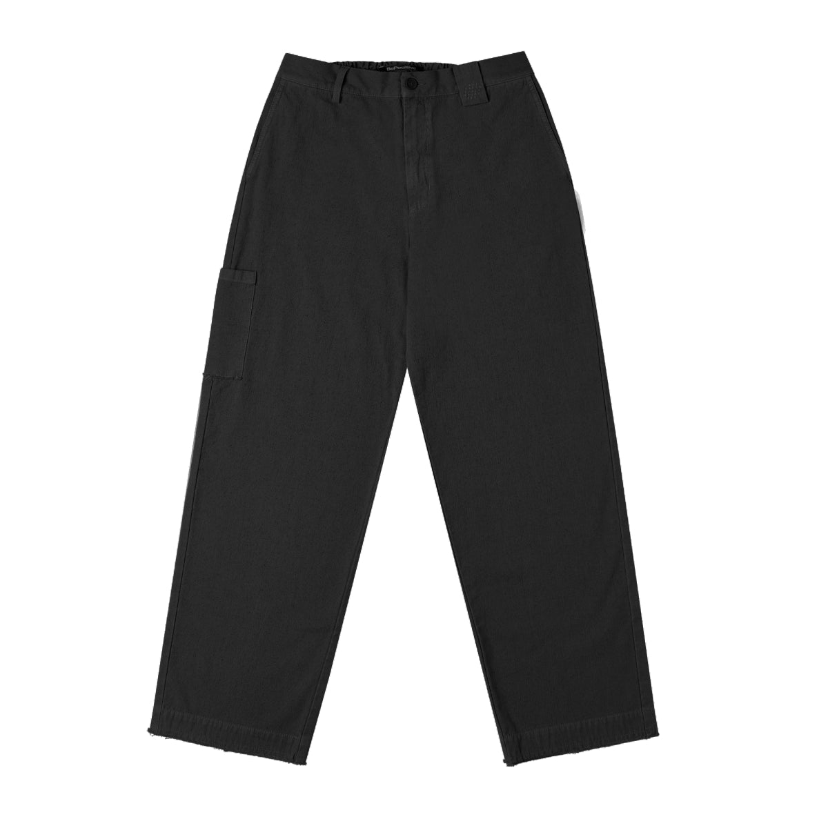 Relaxed Fit Trousers with Asymmetric Waistband