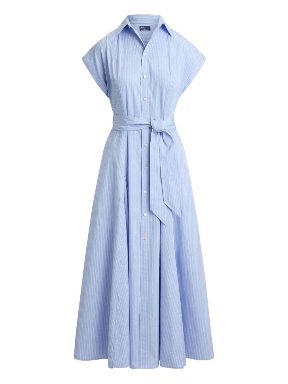 Midi Dress with Mother-of-Pearl Button Placket