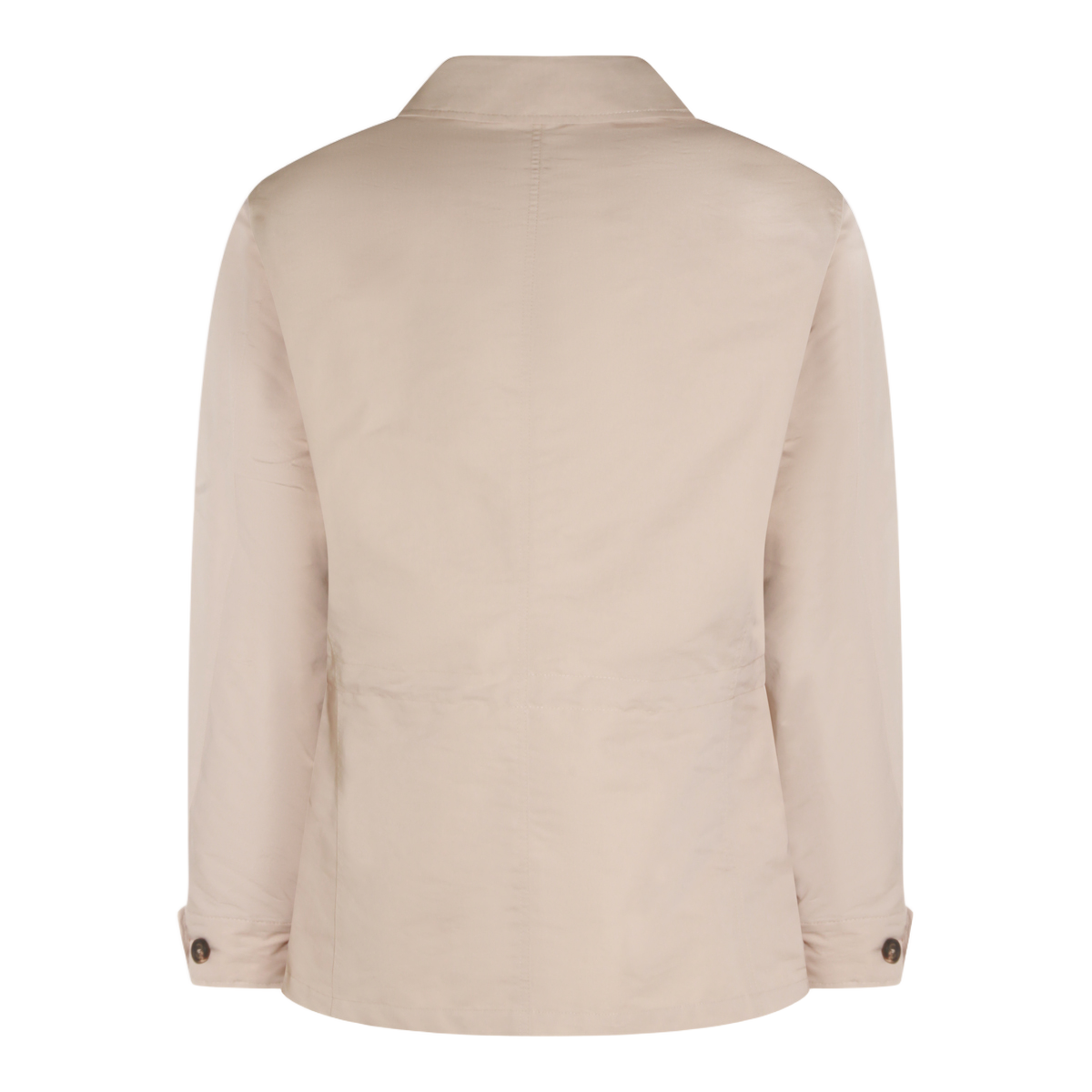 Tailored Sand Jacket With Structured Collar