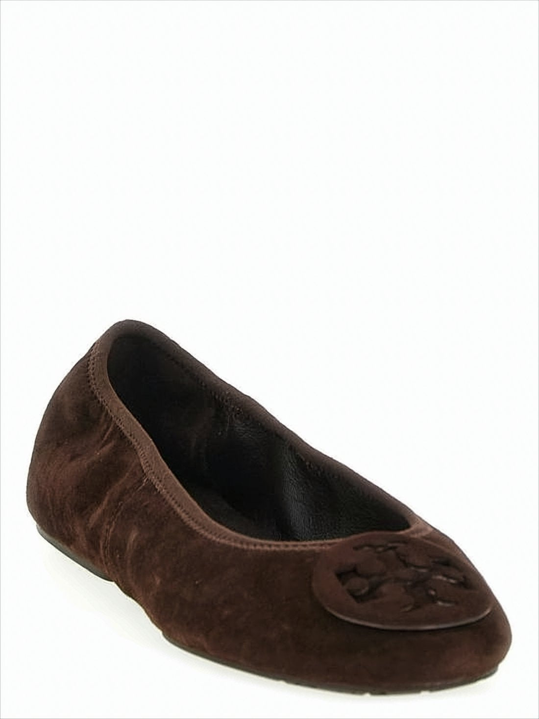 Suede Flat Shoes with Rounded Toe