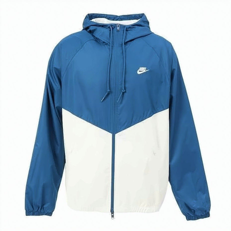 Two-Tone Blue Polyester Jacket