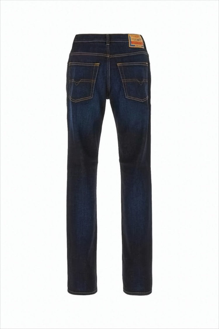 Dark Indigo Denim Pants with Classic Five-Pocket Design