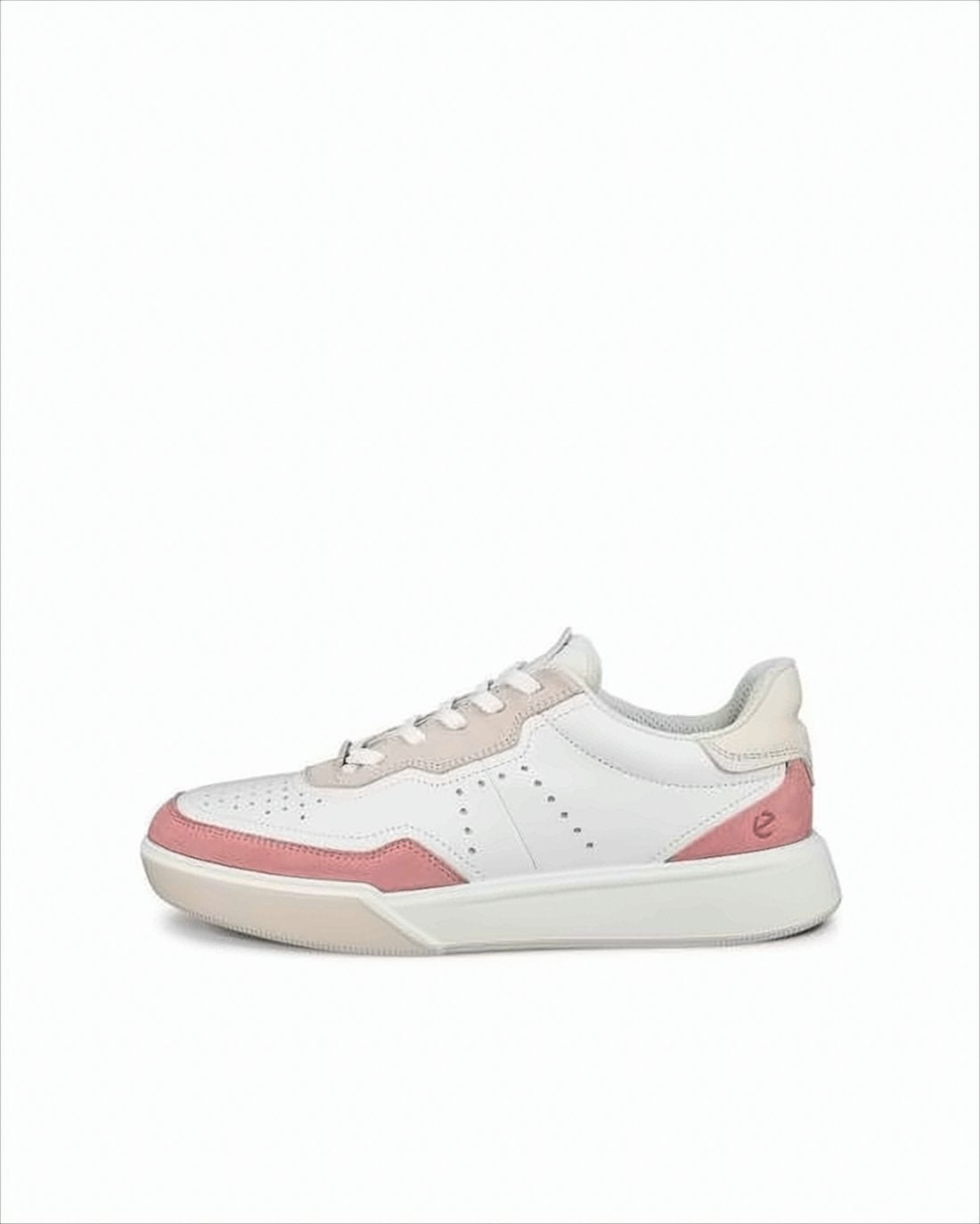 Low-Top Sneakers with Pink Suede Accents