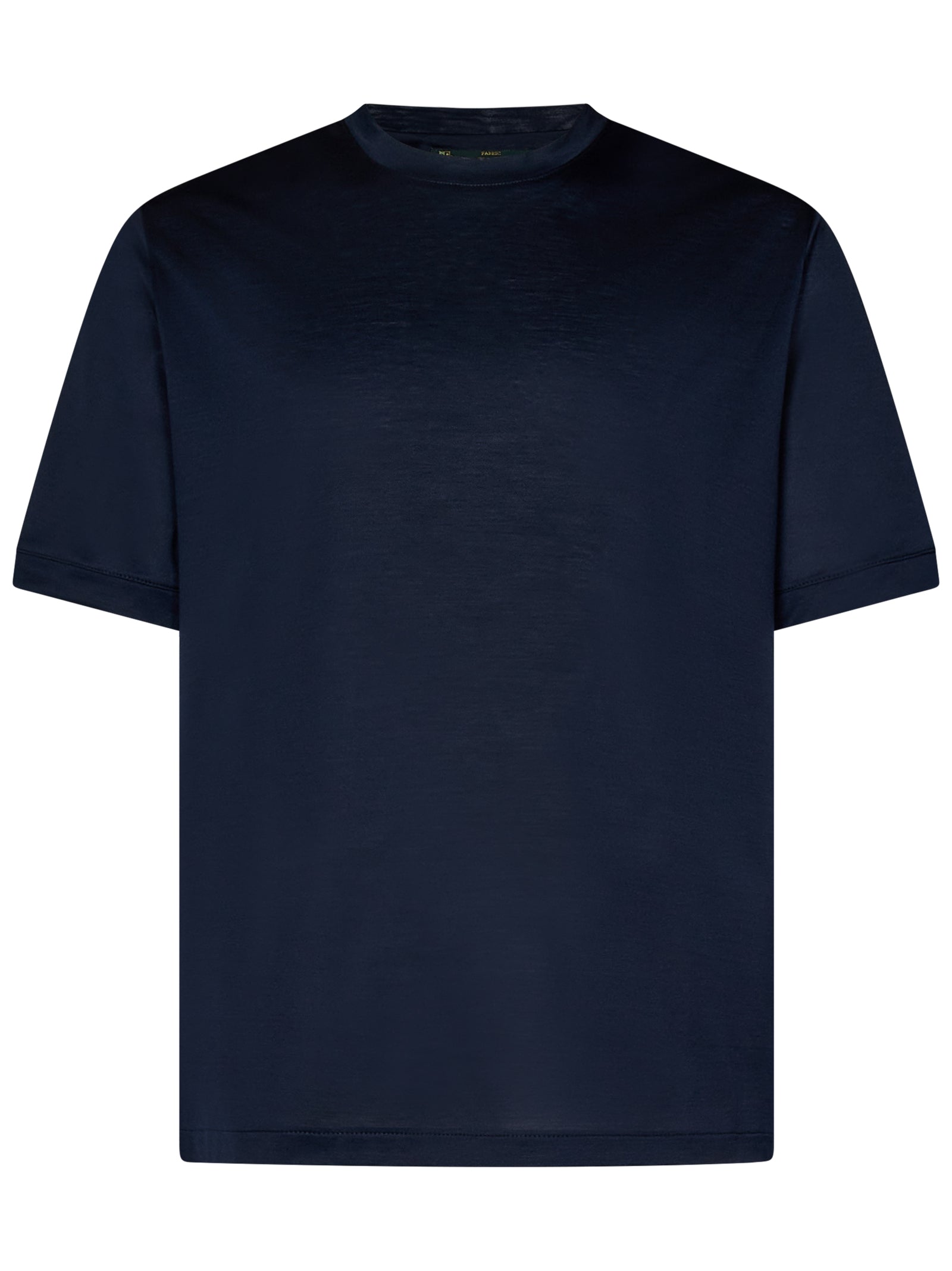 Classic Navy Blue Cotton T-Shirt With Design