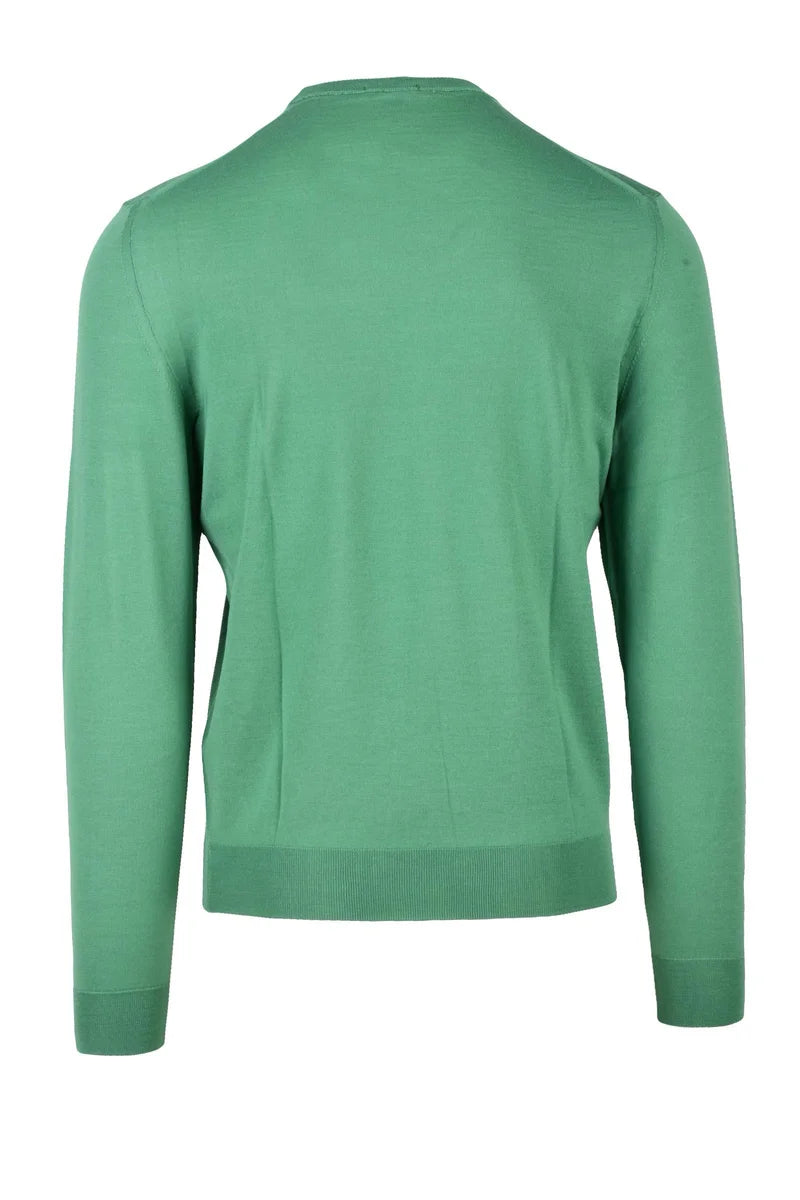 Crew Neck Merino Wool Sweater - Mint Green