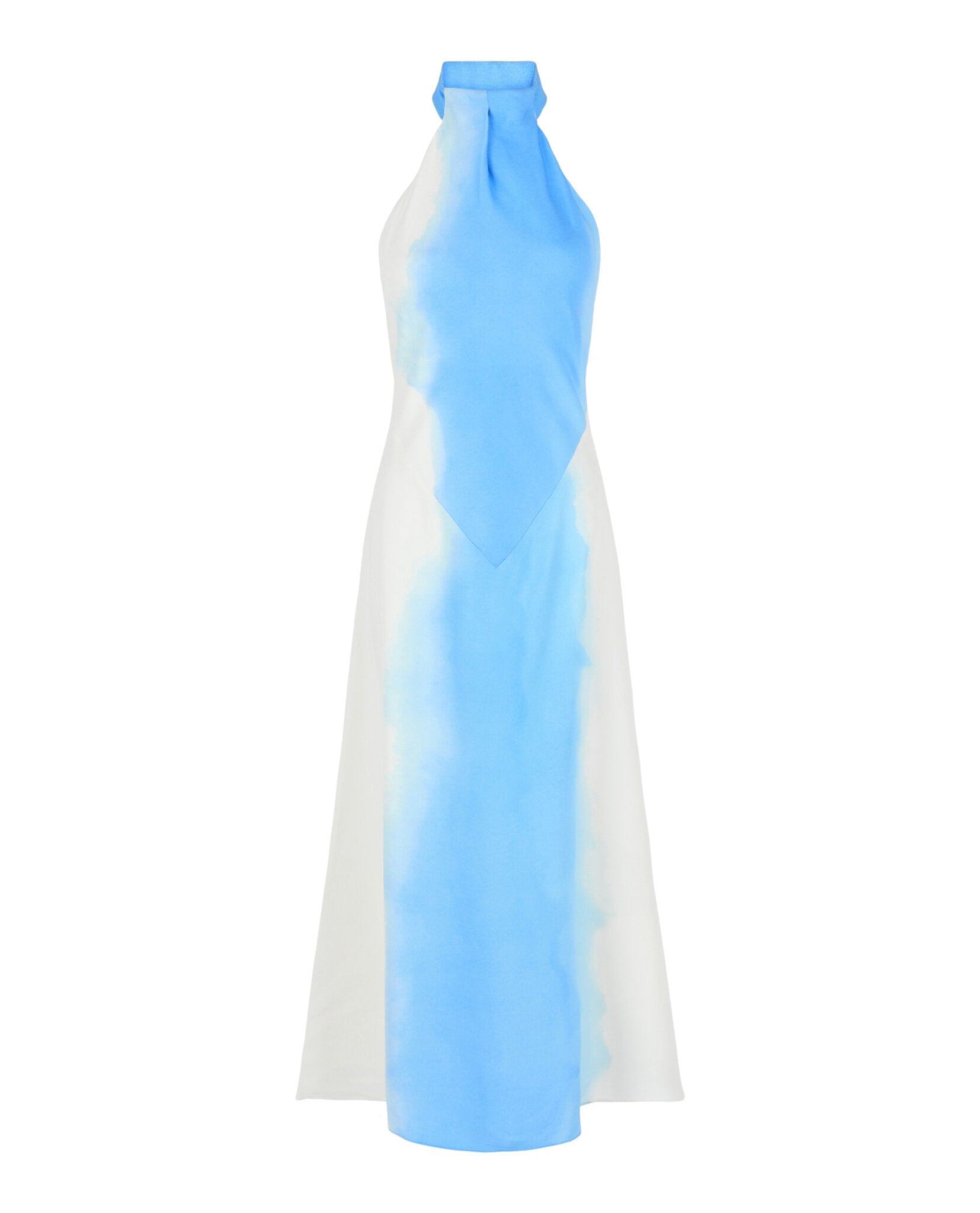 Abstract-Print Halterneck Dress