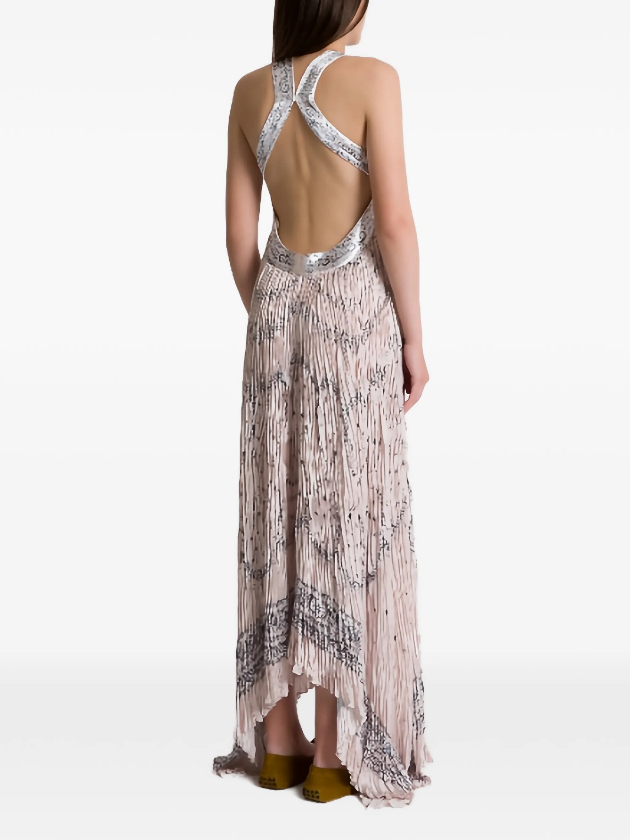 Black Abito Asymmetrical Satin Polyester Dress