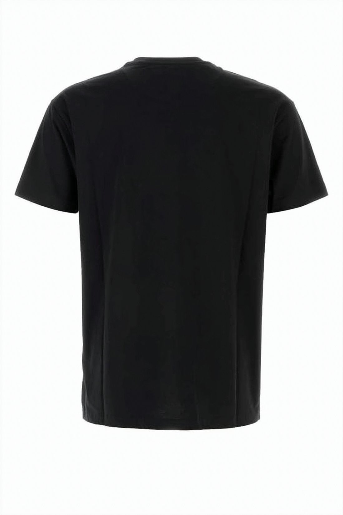 Black Short-Sleeve T-Shirt with Bold Graphic Emblem