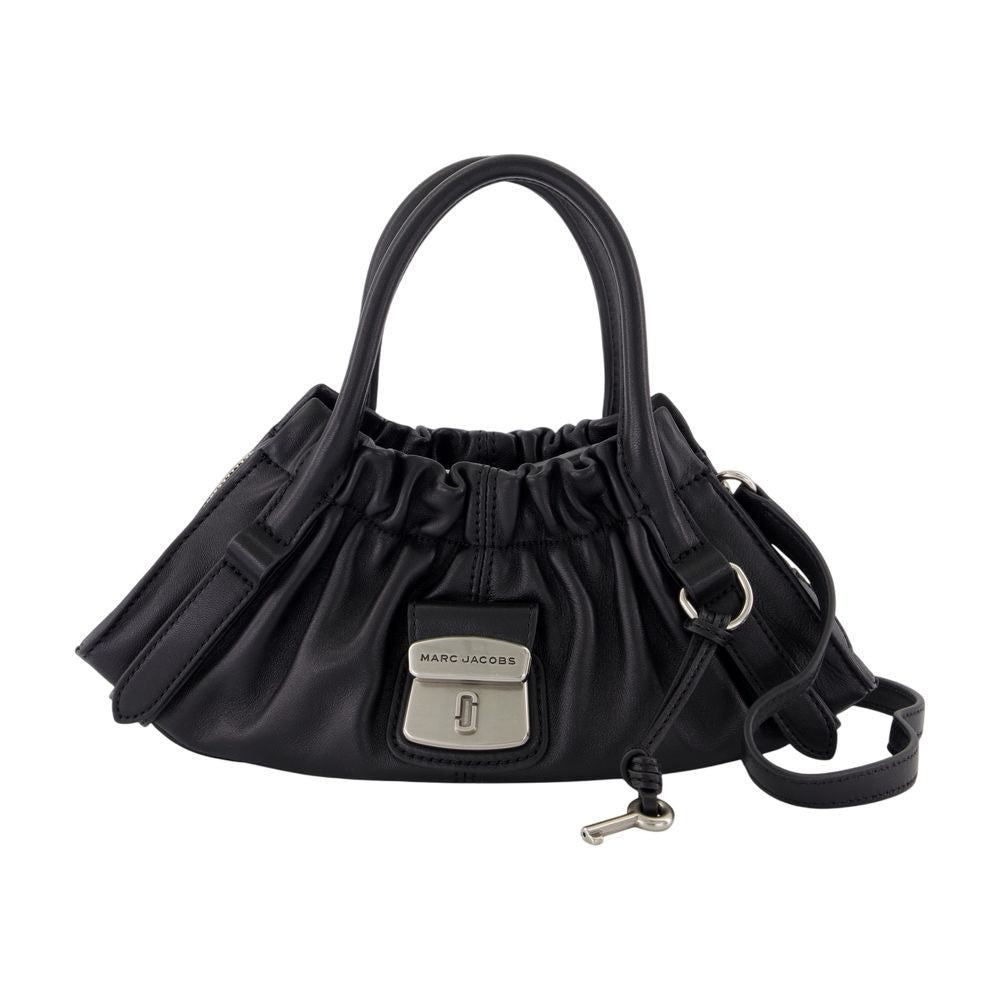 The Small Satchel Shoulder Bag - Leather - Black