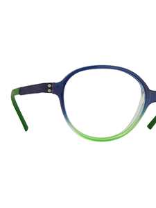 Vibrant Green Gradient Optical Frame with Sleek Oval Design