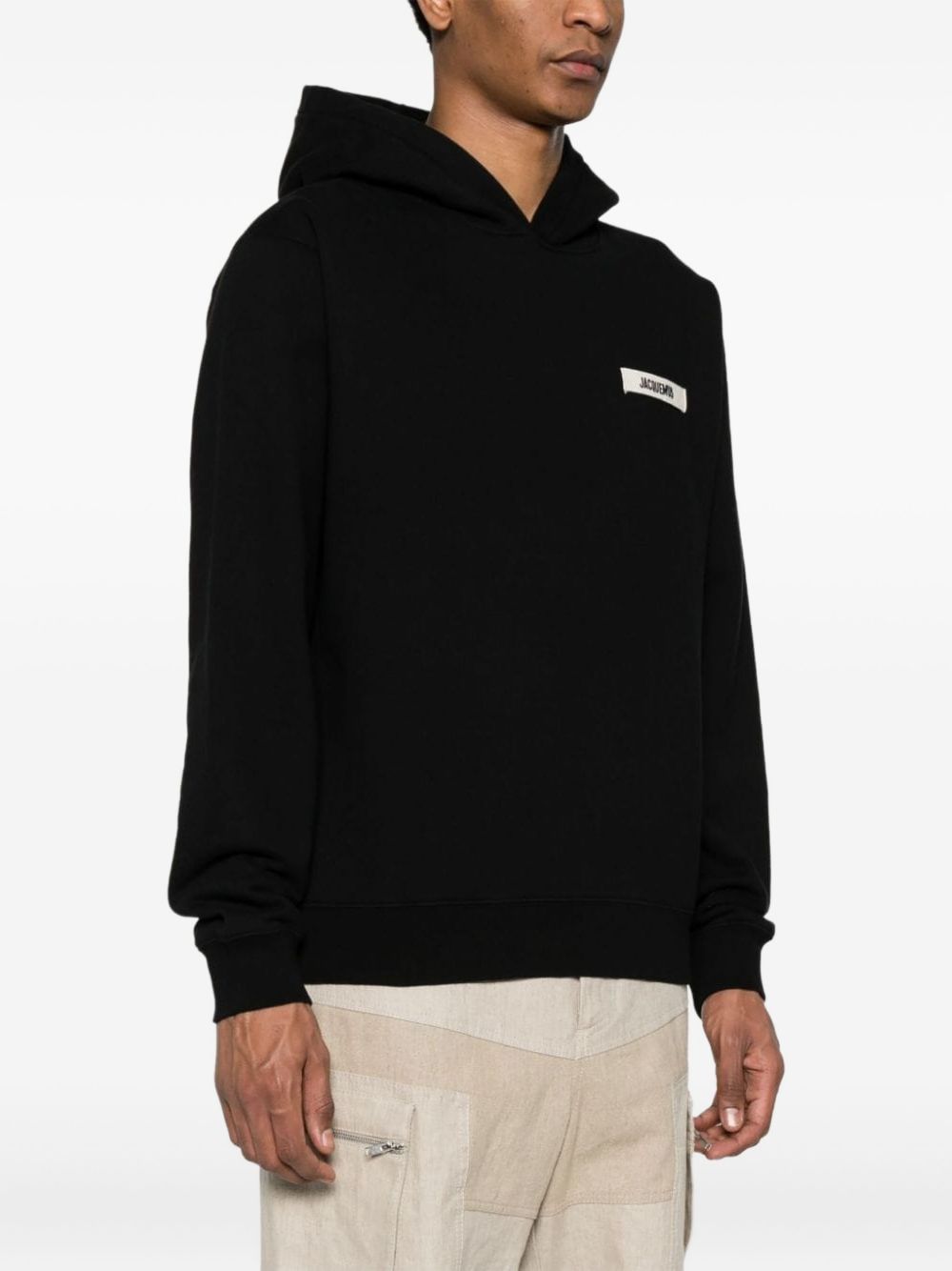 Hooded Sweater with Logo Patch