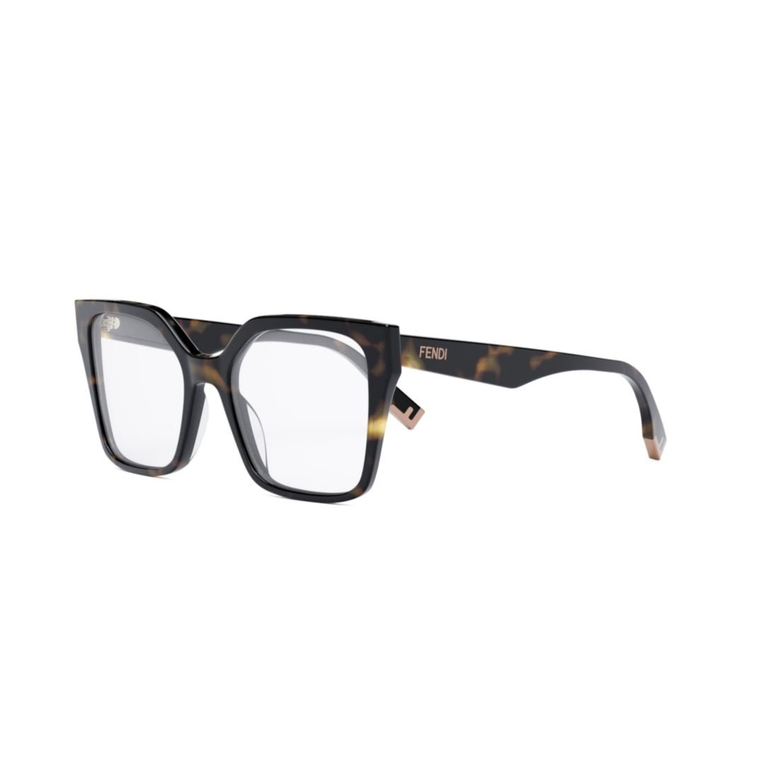 Fe50002i Bold Oversized Square Tortoiseshell Eyeglasses