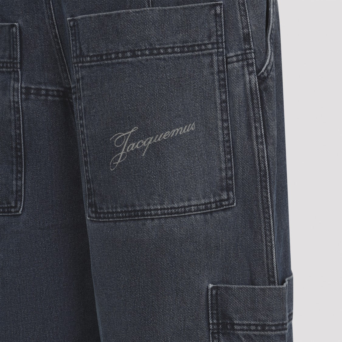 Dark Washed Straight-Leg Jeans