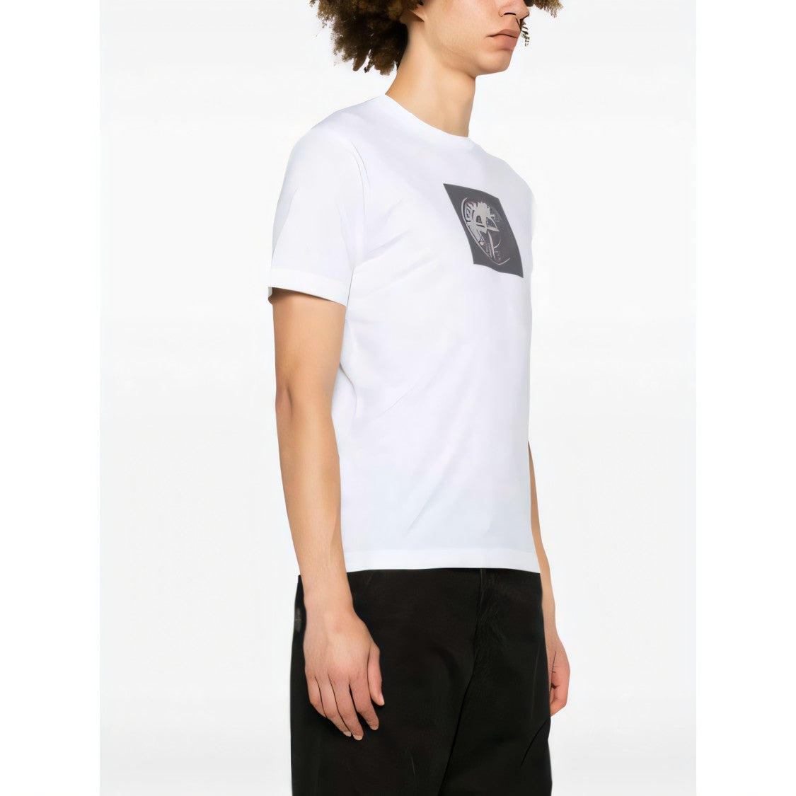White Graphic Print Short-Sleeved T-Shirt