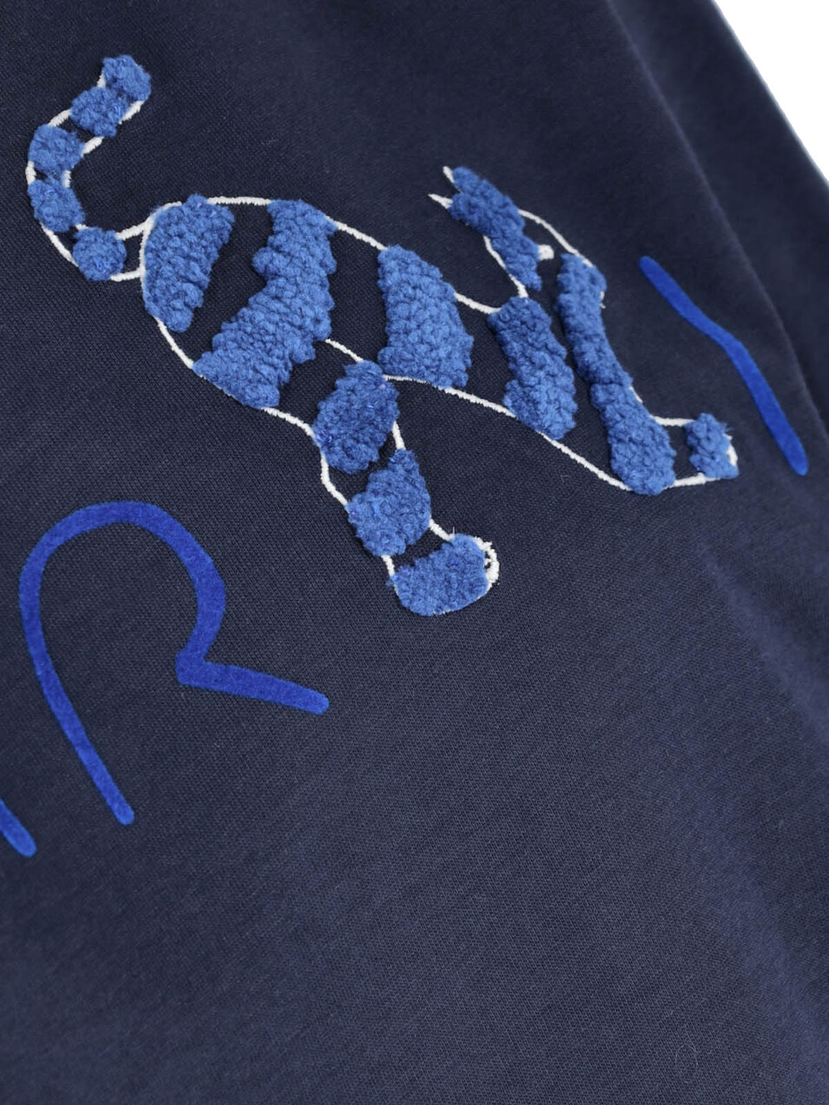 "Animal Aphabet" Logo T-Shirt In Blue Cotton
