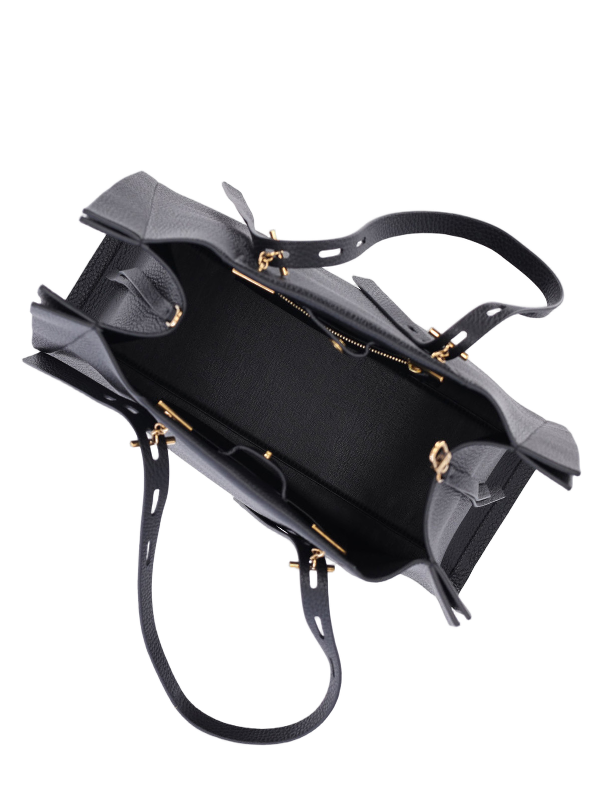 Minimalist Black Bag with Structured Silhouette