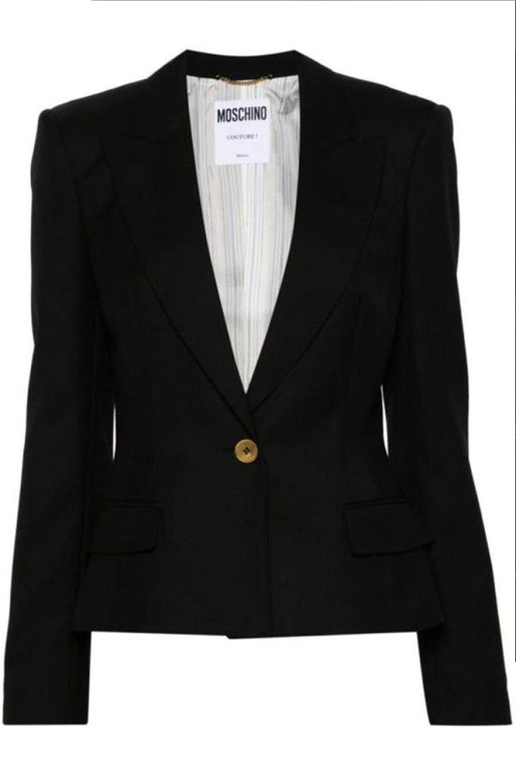 Tailored Black Wool Blazer