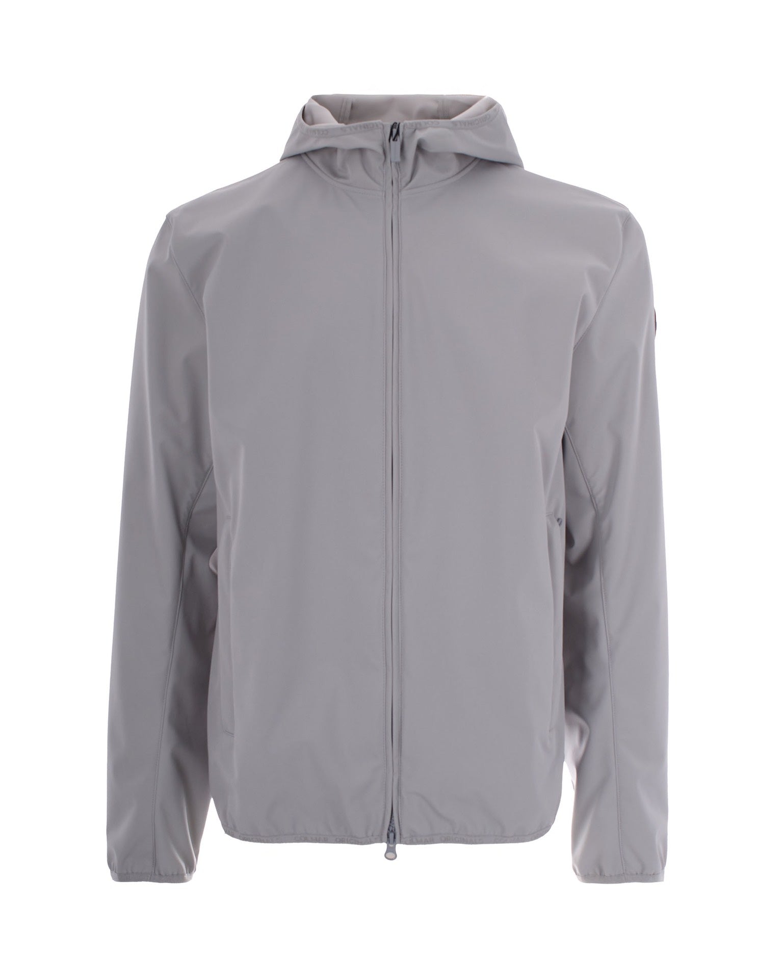 Softshell Casual Jacket With Fixed Hood And Zippered Pockets