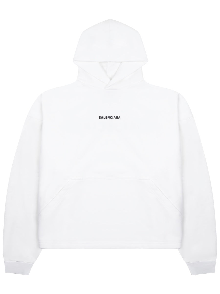 Cropped Hoodie With Minimalist Design And Iconic Logo