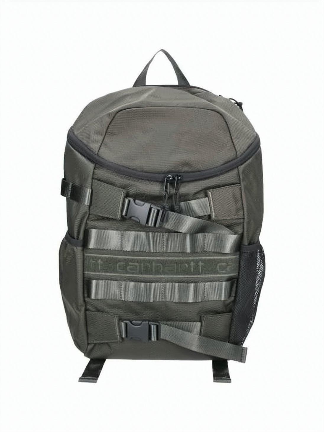 Structured Green Nylon Backpack with Padded Straps