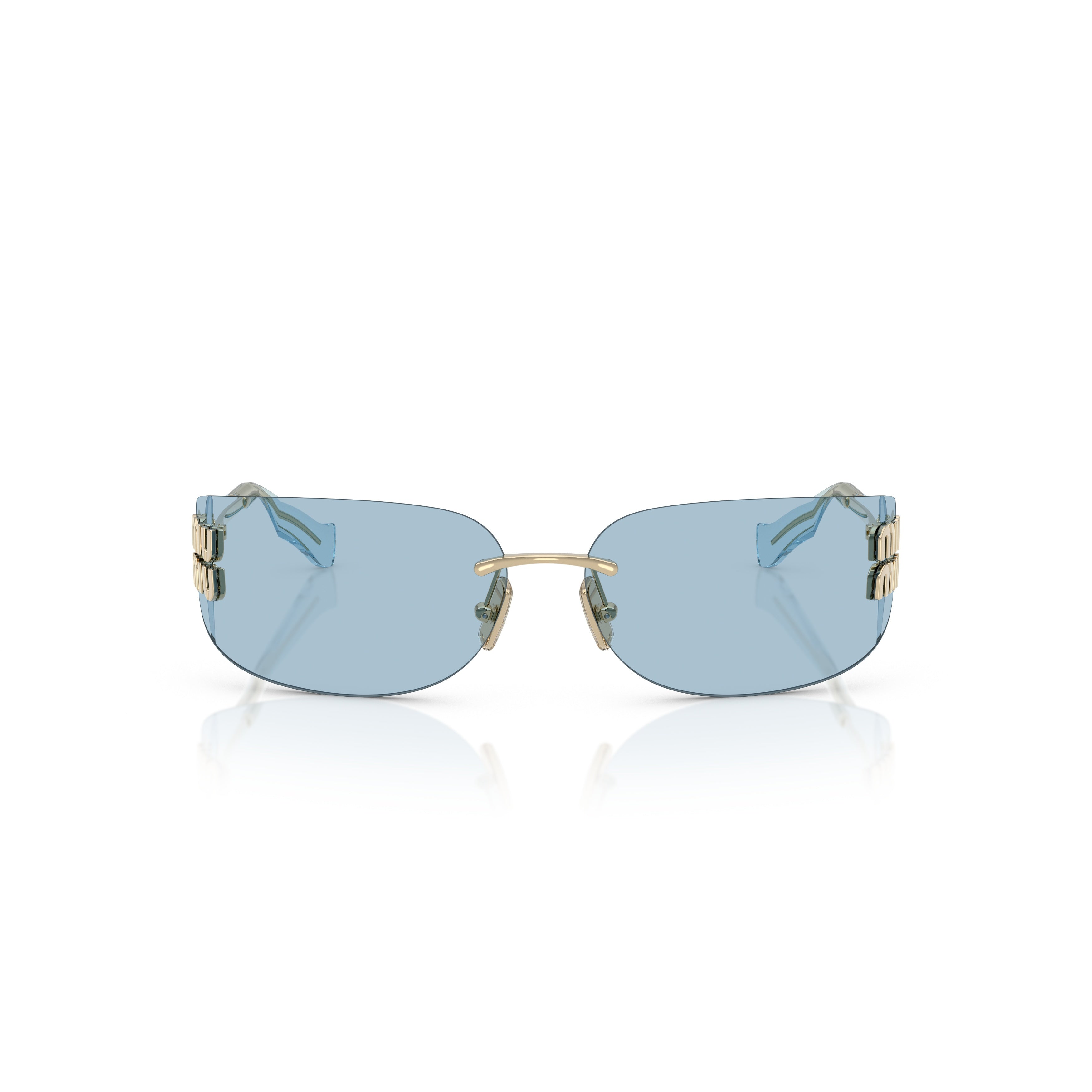 0mu A51s Rimless Rectangular Sunglasses