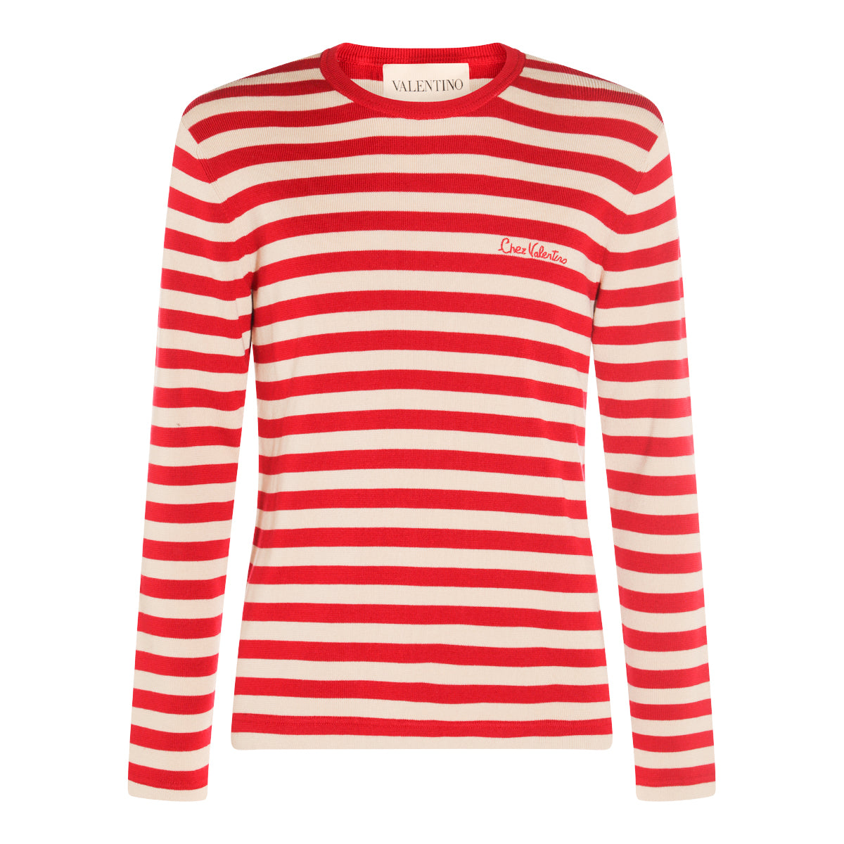 Red And White Cotton Knitwear