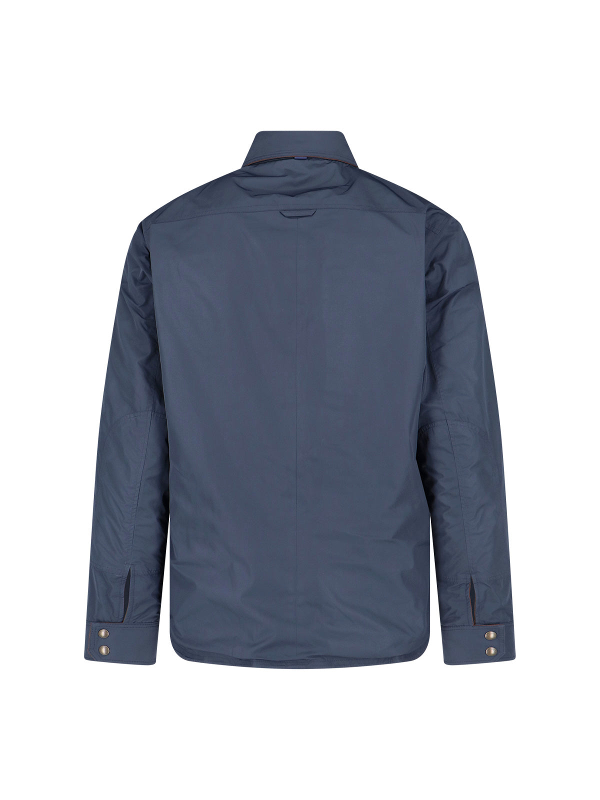 Structured Brown Jacket with Front Zipper Closure