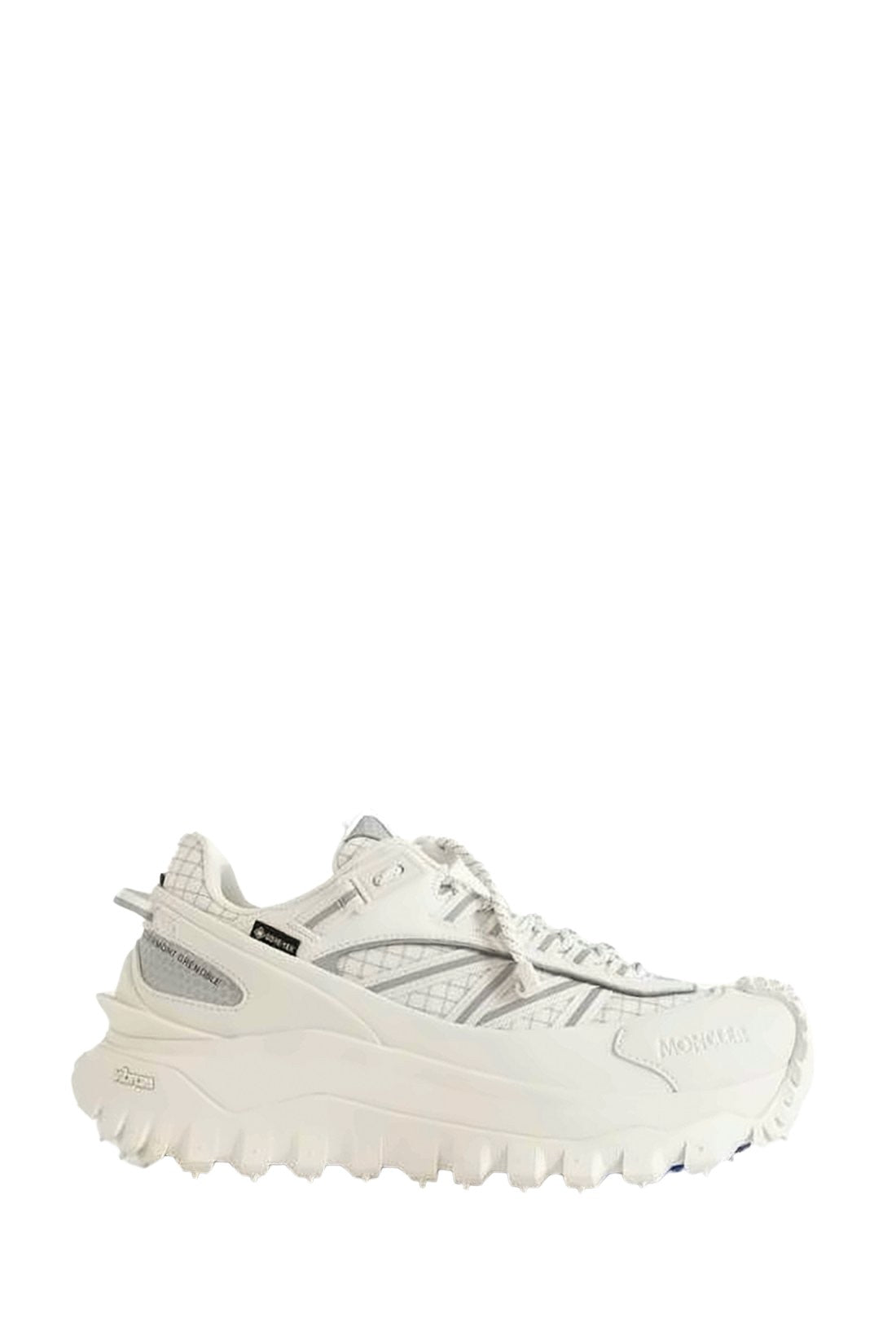 Chunky White Polyamide Sneakers with Rugged Sole