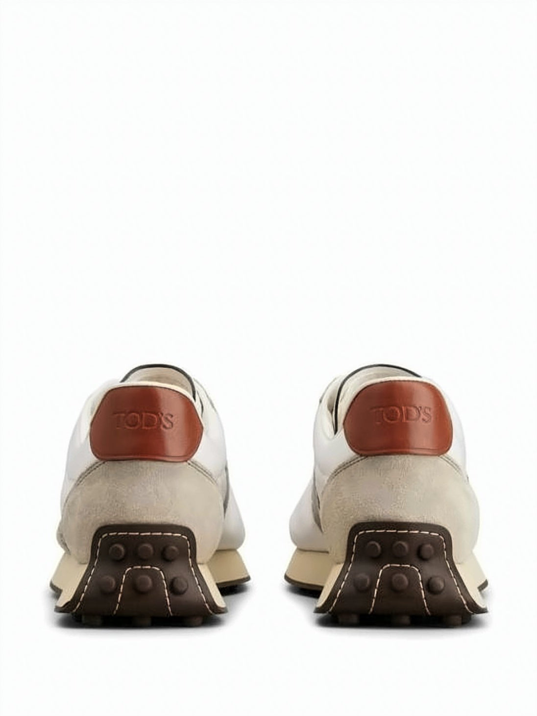 Streamlined Fabric and Suede Sneakers